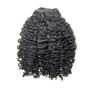 Extensiones de Cabello Humano Virgen, Color Negro Natural, Ondulado Profundo, 3 Paquetes, Cutícula Completa Intacta - Product Image 3