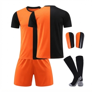 Wholesale In-Stock Youth <b>Soccer</b> Team Kit Custom Printed Logo Number V-neck Mesh Short Sleeve 100% Polyester Quick Dry Jersey - Product Image 5
