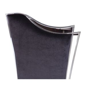 Set di 2 sedie da pranzo nere e in acciaio inossidabile con gambe posteriori a forma di X - Product Image 6