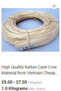 วัตถุดิบหวายแบบใหม่ที่ยั่งยืนเป็นมิตรต่อสิ่งแวดล้อมทำจากโรงงานเสาลวดลายธรรมชาติทั้งแกนสำหรับ - Product Image 6