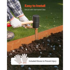 Steel Landscape <b>Edging</b> Weather-Resistant Pre-Rusted <b>Metal</b> 6 Packs 40 X 8 Bendable Garden <b>Edging</b> <b>Border</b> for Landscaping Decking - Product Image 2