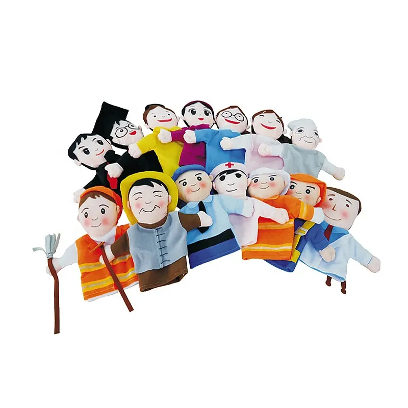 14 sets of Profession Career Hand Puppet Educational toys