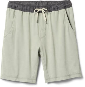 Pantalones Cortos Bermuda de Punto para Hombre, Color Sólido, Cintura Media, Cordón Ajustable, Bolsillos, Secado Rápido, Estilo Casual, Gris - Product Image 2