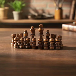 ILAHI's Eco-Friendly Rustic Polished Rectangle <b>Chess</b> <b>Board</b> Game 100% Handmade Pure Wood Animal/Love Style Customized Size <b>Chess</b> - Product Image 1