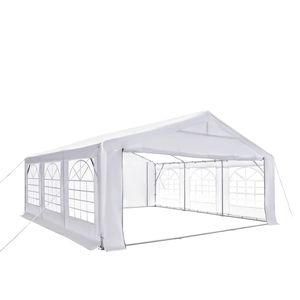 "20FT X 20FT Heavy Duty <b>PVC</b> Party Tent W/ Removable Sidewalls & <b>Roll</b> Doors PE Tarpaulin Fabric 6FT 6" Overhead 10F" - Product Image 2