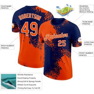 T-shirts de sport personnalisés pour femmes, hommes, jeunes et garçons, maillots d'équipe de baseball et de softball personnalisés, créez vos propres chemises - Product Image 3