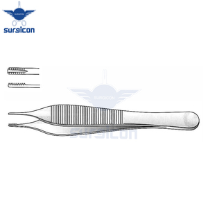 Pinzas Adson-Brown para Tejidos y Agarre, 12 cm / 4-3/4 Pulgadas, con 9x9 Dientes, Instrumento Quirúrgico de Acero Inoxidable para Sujetar Tejidos - Product Image 4