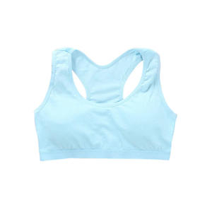 Soutien-gorge de sport dos nageur pour femme, col ras du cou, maintien moyen, respirant, noir uni, pour fitness et entraînement, sans coutures, en Spandex et Polyester - Product Image 4