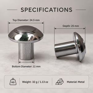SHUBHAM Modern Metal Cabinet <b>Knob</b> Round <b>Drawer</b> Pull Chrome Finish Furniture Handle for Kitchen Wardrobe - Product Image 4