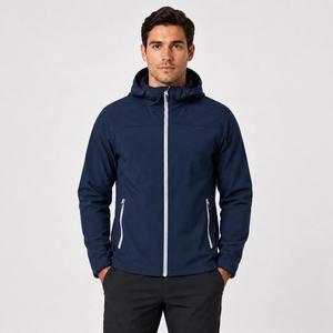 Chaqueta de Trabajo Impermeable Azul de Poliéster Softshell con Capucha y Cremallera, Ligera, Cortavientos, para Exteriores, Certificada CE para Hombre - Product Image 6