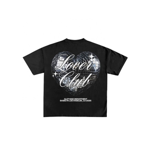 Custom Brandname Men's <b>White</b> O-Neck Short Sleeve T-Shirt Custom Graphic Print Oversized 100% Cotton Jersey Fabric Knitted Tees - Product Image 3