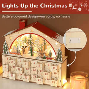 Calendario dell'Avvento 3D in Tessuto a Forma di Piazza per Babbo Natale, Decorazioni per la Casa - Product Image 5