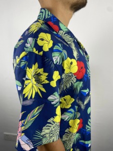 Custom Hawaiian Beach <b>Shirt</b> for Men with Tropical Print Short Sleeve <b>Button</b> Up Summer Vacation <b>Shirt</b> OEM Wholesale Supplier - Product Image 2