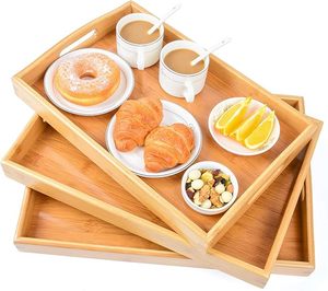 Plateau de service en bois unique, best-seller, avec une finition artisanale raffinée pour une présentation élégante des aliments dans les hôtels et restaurants. - Product Image 3