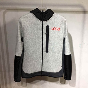 เสื้อฮู้ดซิปเต็มตัวผ้าฟลีซเทคโนโลยีใหม่ คุณภาพสูง สำหรับออกกำลังกายและเล่นกีฬา พิมพ์โลโก้ได้ ขายส่ง OEM สำหรับผู้ชาย - Product Image 4