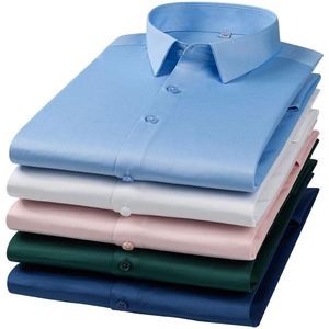 Camisa de Verano 100% Tejida, Lisa, Informal de Oficina, Manga Corta, Transpirable, Cuello Camisero, 140g, Lino Mediterráneo Lavado para Hombre - Product Image 2