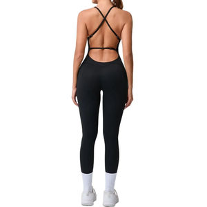 Super Quality <b>Gym</b> Fitness Seamless Yoga <b>Set</b> Women 1pc High-Waisted Elastic Waist Quick Dry Sports <b>Gym</b> Wear Spandex/Nylon - Product Image 2