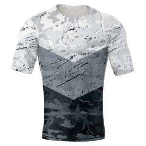 เสื้อรัดกล้ามเนื้อสำหรับชกมวย ดีไซน์ขายดี พิมพ์ลายแบบซับลิเมชั่น ผ้าสแปนเด็กซ์/โพลีเอสเตอร์ 220 กรัม ระบายอากาศได้ดี น้ำหนักเบา สำหรับผู้ชาย - Product Image 3