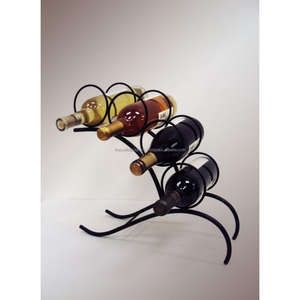 ชั้นวางขวดเบียร์และที่วางแก้ว & แท่นวางอุปกรณ์ตกแต่งขวดเหล็กดัดในราคาที่ดีที่สุด - Product Image 4