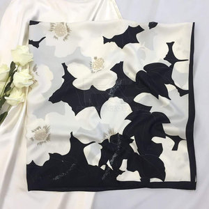 OEM Service High Quality Women Square <b>Scarf</b> Wholesale Custom Design Skin Friendly 100% <b>Silk</b> Floral Pattern Elegant Style - Product Image 6