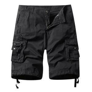 Shorts de travail cargo pour hommes en sergé de coton, décontractés, multi-poches, coupe ample, taille ajustable, pour activités de plein air, randonnée, camping, été - Product Image 5
