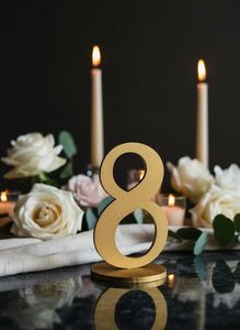 Silver Wedding <b>Table</b> Numbers, Wooden <b>Table</b> Numbers with Base, Laser Cut Custom <b>Table</b> Numbers, Elegant Wedding <b>Table</b> Decor - Product Image 2