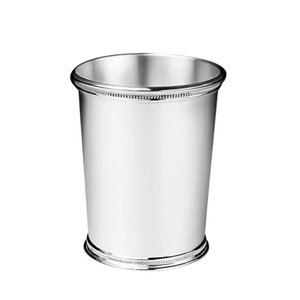 Gobelets classiques en acier inoxydable argenté pour Mint Julep, verres à cocktail en métal avec bord perlé pour les fêtes et la maison, au meilleur prix - Product Image 2