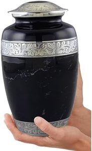Vintage Inspired Adult Aluminum <b>Memorial</b> Cremation Tribute Holder Funeral Ash <b>Keepsake</b> With Elegant Decorative Appearance - Product Image 3