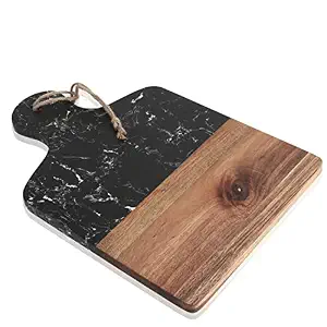 Custom Sustainable Marble Rectangle Cheese Board Dishwasher <b>Safe</b> Kitchenware Serving Cutting Board FAIZA CRAFT Wooden <b>Knife</b> - Product Image 4