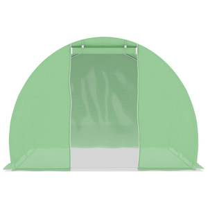 Serre de jardin moyenne avec structure en acier galvanisé et toile en polyéthylène verte pour une utilisation toute l'année - Product Image 4