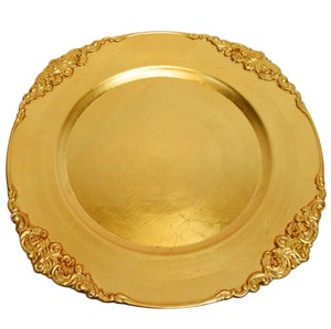 Plato de cobre martillado redondo de lujo hecho a mano, base metálica antigua para decoración de mesas de boda - Product Image 3