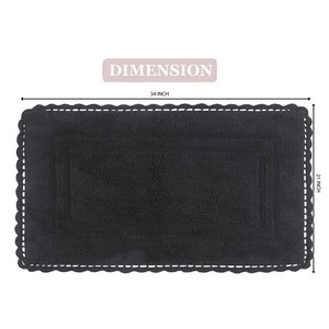 Tapis de bain antidérapant en coton absorbant l'eau, style américain, écologique, avec logo personnalisé disponible pour la cuisine - Product Image 3