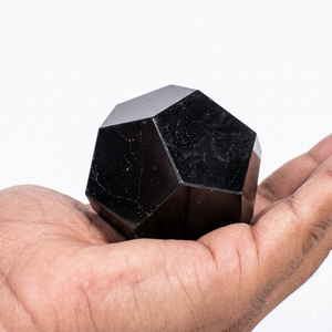 Dodecaedro de Obsidiana Negra Natural, Cristal Geométrico, Piedra de Ágata, Gema Curativa, Venta al por Mayor - Product Image 6