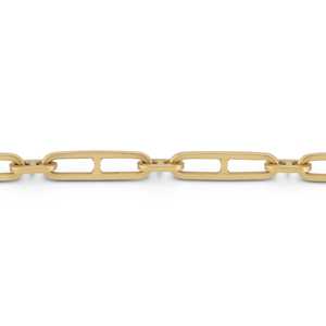 Paperclip Oblong Link Chain High Polish Chunky Statement Layering <b>Necklace</b> Factory Price Wholesale 14K 18K <b>Solid</b> Gold 5.8mm Big - Product Image 4