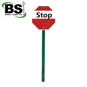 Poste de señalización en forma de U <span class=keywords><strong>para</strong></span> aeropuerto con orificios perforados y color opcional - Product Image 2