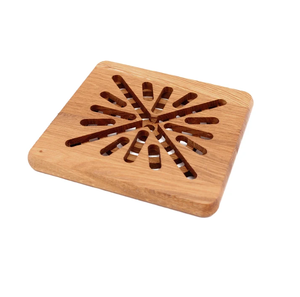 Trivet de Madera en Forma de Estrella, Trivet Redondo de Madera Natural Resistente al Calor, Antideslizante, Tapete de Cocina de Diseño Moderno - Product Image 4