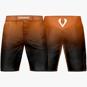 Pantalones Cortos de MMA Venomous para Hombre y Mujer, Cintura Media, Color Degradado, Secado Rápido, Estilo Deportivo con Bolsillos y Logotipo Frontal - Product Image 1