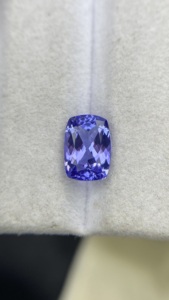Certified Natural Tanzanite <b>Long</b> <b>Cushion</b> Cut Stone With Excellent Color And Luster Natural Zoisite 2.45 Carat Loupe Clean - Product Image 3