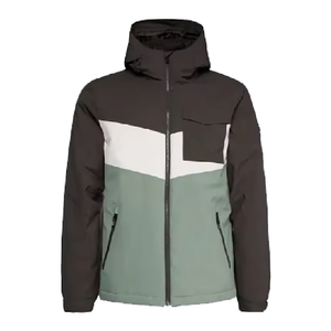 Veste de ski à capuche pour homme, colorée, imperméable, isolée avec Primaloft, fermeture éclair, gris, noir, blanc, technologie Gore-Tex - Product Image 3