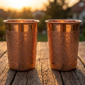 hammered copper <b>wine</b> glass engraved copper <b>wine</b> glass embossed copper glass designer copper <b>goblet</b> - Product Image 4