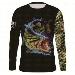 Custom UV Protection Custom <b>Men</b>’s Custom High Quality <b>Men</b> Fishing Clothes 100% Polyester Quick Dry Breathable Long Sleeve - Product Image 1