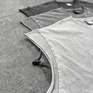 Débardeurs de sport sans manches à séchage rapide pour homme, coupe ajustée, en coton, pour l'entraînement et la course, vente en gros - Product Image 4