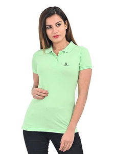 Polo de Mujer con Botones, de Algodón, Diseño Sólido, Manga Corta, Tejido, Informal, Transpirable, para Verano 2026 - Product Image 6