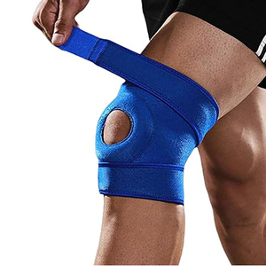 Genouillère de sport à haute respirabilité avec rotule ouverte et double sangle réglable pour soulager la douleur lors de la course à pied - Product Image 2