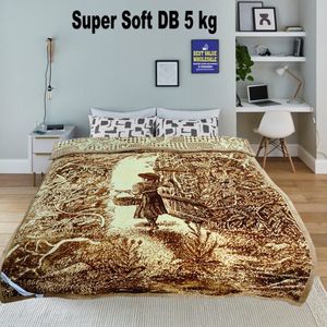 Luxury 100% Polyester Supersoft Mink Blanket 5.5 KG Soft Warm Winter Raschel Blanket Dot Pattern Folded for <b>Bed</b> Use Home Hotel - Product Image 1