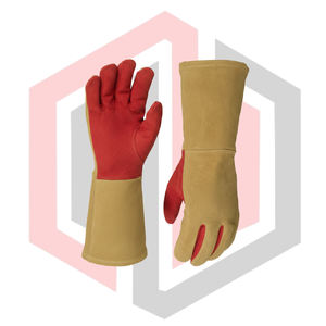 Gants de soudage en cuir croûte renforcé, protection thermique, anti-impact, 14 pouces, sans silicone, gants de sécurité industrielle - Product Image 4