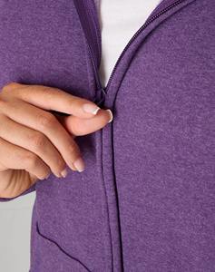 Sweat-shirt à capuche zippé personnalisé avec logo pour hommes et femmes, couleur unie, manches longues, tricoté, anti-rétrécissement, vente en gros - Product Image 3