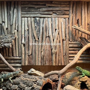 Plateforme murale miniature en bois flotté naturel pour reptiles, oiseaux et petits animaux – Décoration suspendue pour intérieur – Dekor Asia - Product Image 5