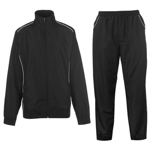 Ensemble de survêtement léger noir pour homme – Pull à col élastique et pantalon de survêtement - Product Image 4