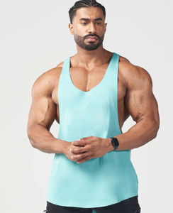 เสื้อกล้ามผู้ชายแบบ Y-Back ราคาประหยัด สกรีนลายได้ตามต้องการ เสื้อกล้ามออกกำลังกาย ฟิตเนส ซิงเกิลเล็ต ยูนิฟอร์มกล้ามเนื้อ ระบายอากาศได้ดี ผ้าฝ้าย - Product Image 1